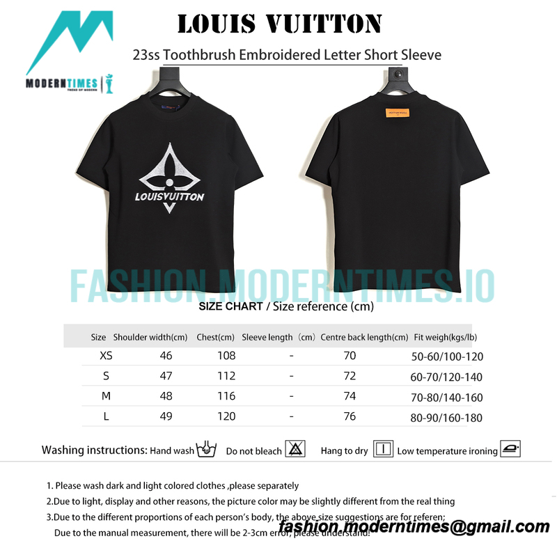 Louis Vuitton - 23ss Toothbrush Embroidered Letter Short Sleeve