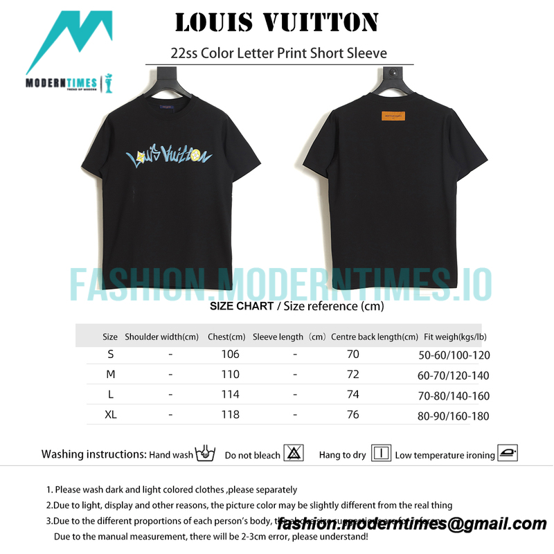 Louis Vuitton - 22ss Color Letter Print Short Sleeve
