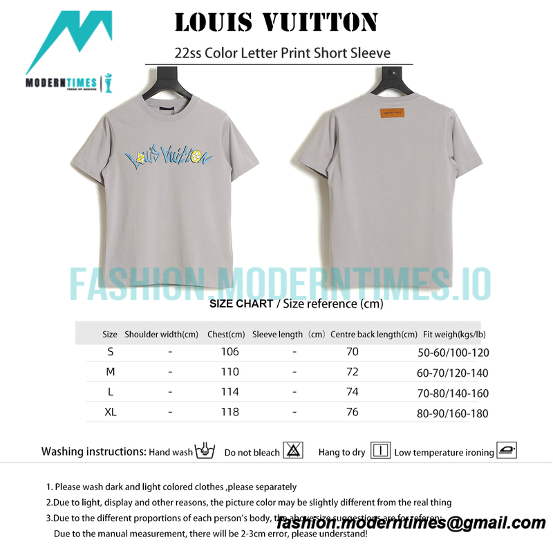 Louis Vuitton - 22ss Color Letter Print Short Sleeve