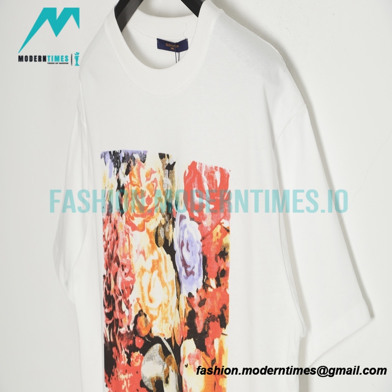 Louis Vuitton - Colorful Floral Print Short Sleeve