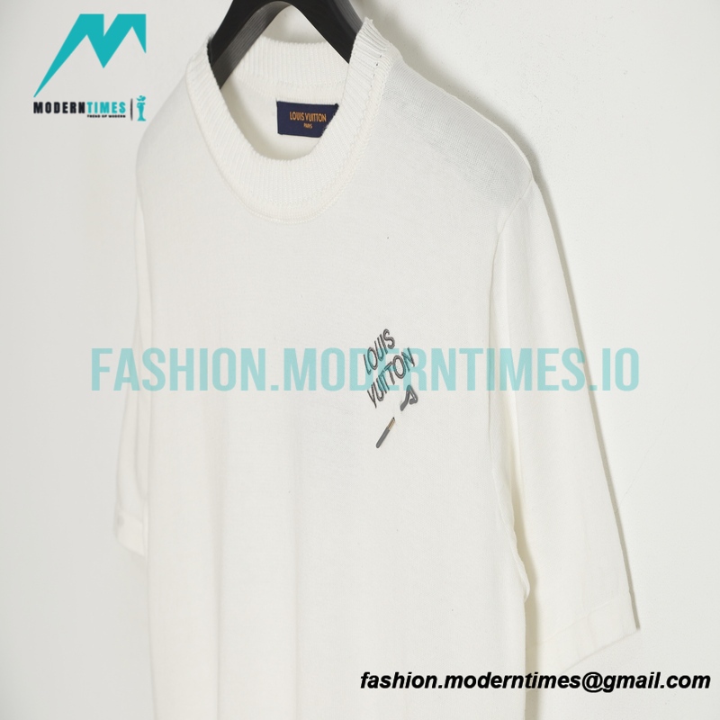 Louis Vuitton - Brooch Letter Knit Short Sleeve T-shirt
