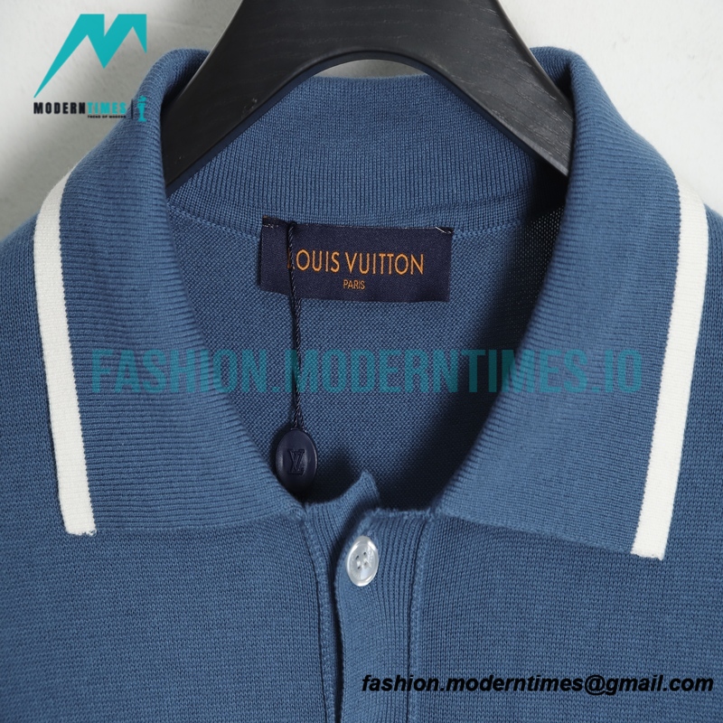 Louis Vuitton - 23FW New Vintage Cycling Embroidered Lapel Polo Shirt