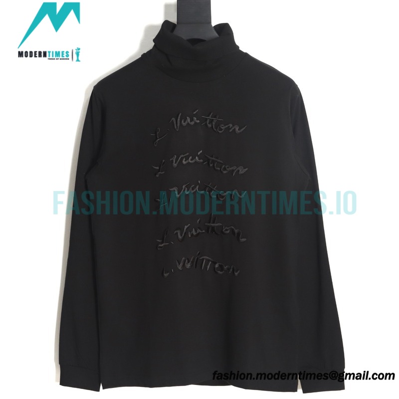  Louis Vuitton - 22SS Embroidered Letter Turtleneck With Long Sleeves