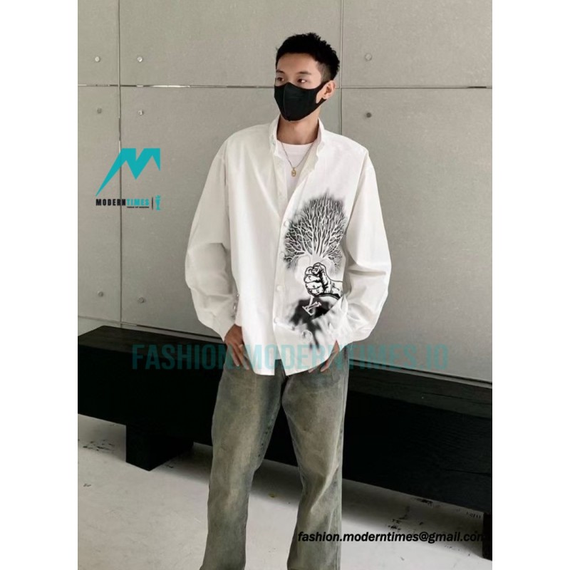 Louis Vuitton - Long Sleeve Shirt With Metal Mark Hand Grip Tree