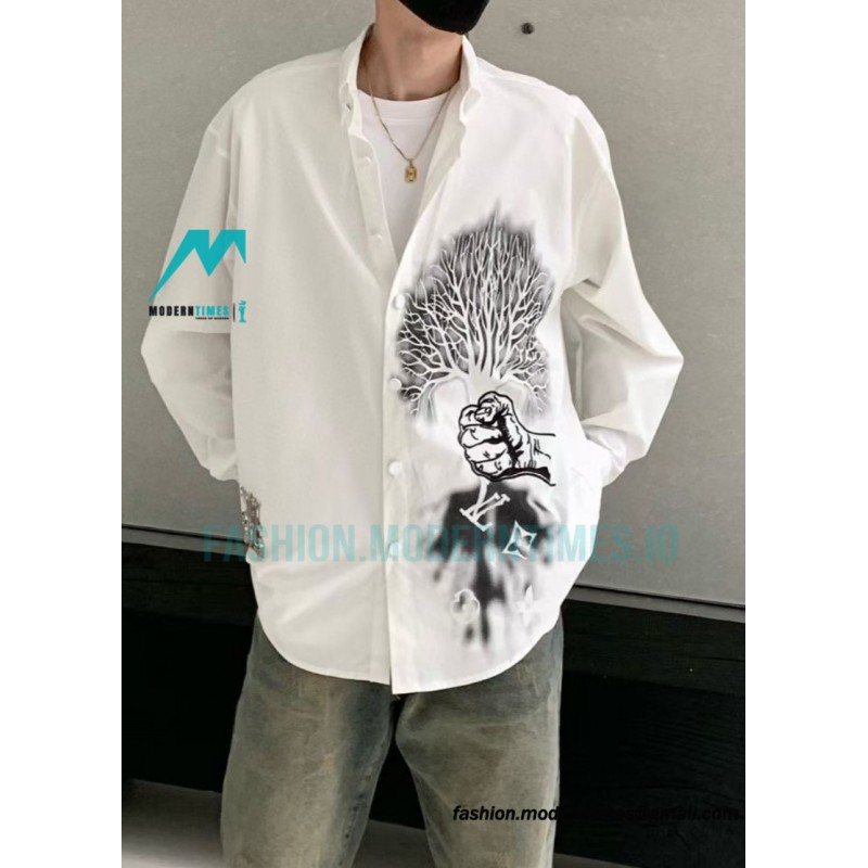 Louis Vuitton - Long Sleeve Shirt With Metal Mark Hand Grip Tree