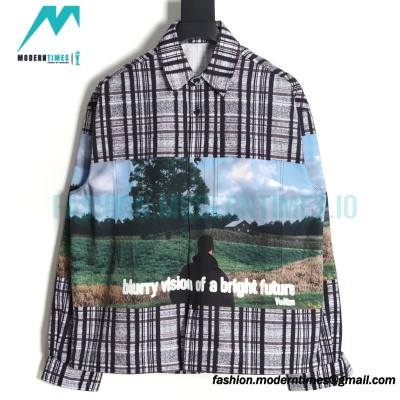 Louis Vuitton - 23FW Landscape Check Long-sleeved Shirt