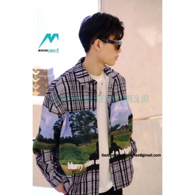 Louis Vuitton - 23FW Landscape Check Long-sleeved Shirt