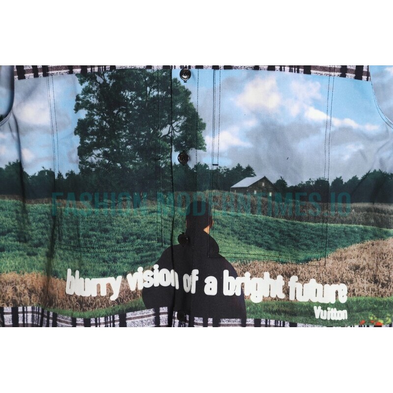 Louis Vuitton - 23FW Landscape Check Long-sleeved Shirt