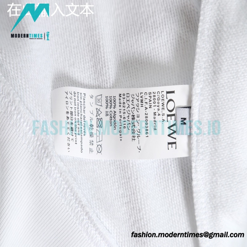 Loewe - Embroidered Logo Cotton Crew Neck Hoodie