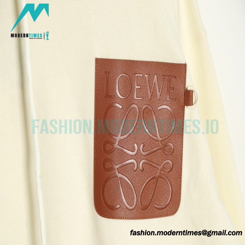 Loewe - 23SS Leather Label Hoodie
