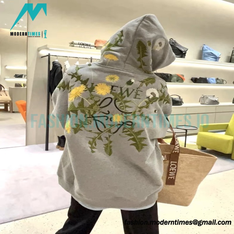 Loewe - 23SS Dandelion Flower Embroidered Hoodie