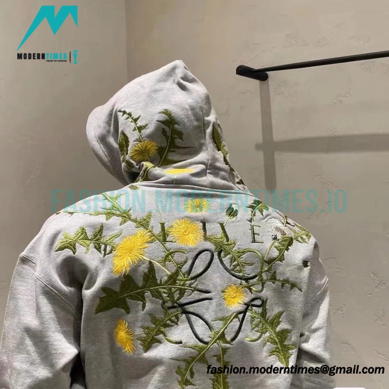 Loewe - 23SS Dandelion Flower Embroidered Hoodie
