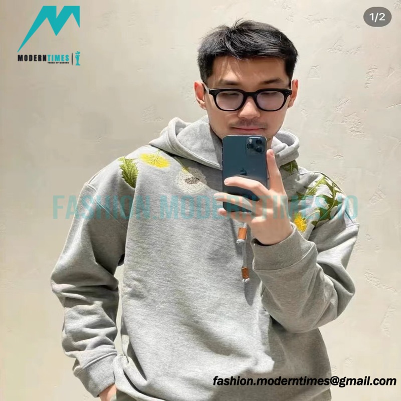 Loewe - 23SS Dandelion Flower Embroidered Hoodie
