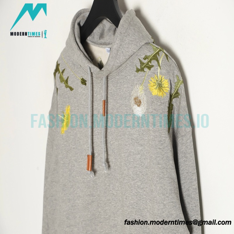 Loewe - 23SS Dandelion Flower Embroidered Hoodie