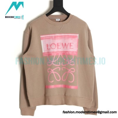 Loewe - 22FW Hand-painted Graffiti Letter-neck Hoodie