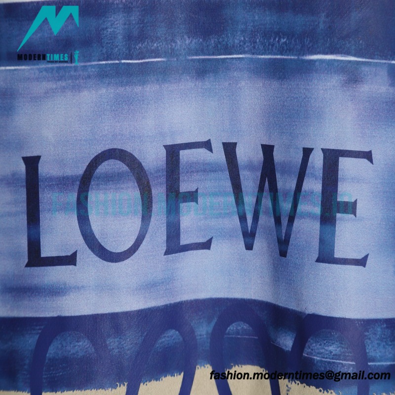 Loewe - 22FW Hand-painted Graffiti Letter-neck Hoodie