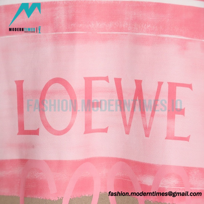 Loewe - 22FW Hand-painted Graffiti Letter-neck Hoodie