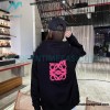 Loewe - 22SS Phosphor Embroidery Black Powder Four-leaf Clover Hoodie