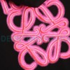 Loewe - 22SS Phosphor Embroidery Black Powder Four-leaf Clover Hoodie