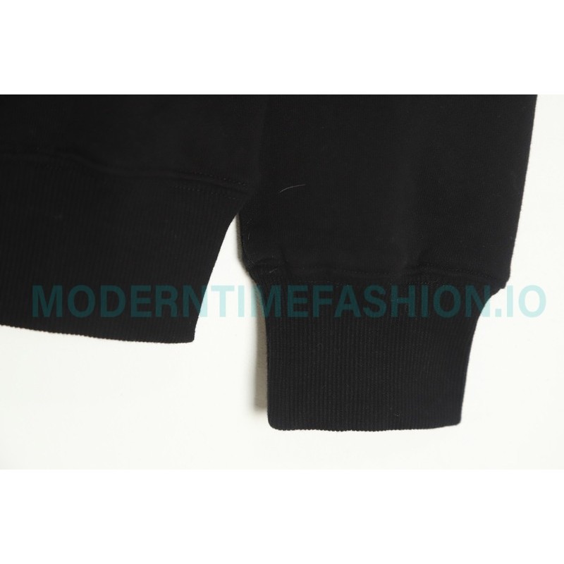 Loewe - 22SS Phosphor Embroidery Black Powder Four-leaf Clover Hoodie