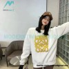 Loewe - Four-leaf Clover Letter Embroidered Round Neck Hoodie