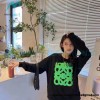 Loewe - Four-leaf Clover Letter Embroidered Round Neck Hoodie