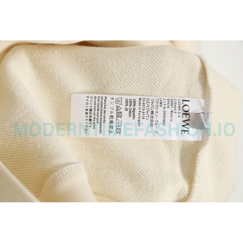Loewe - Four-leaf Clover Letter Embroidered Round Neck Hoodie