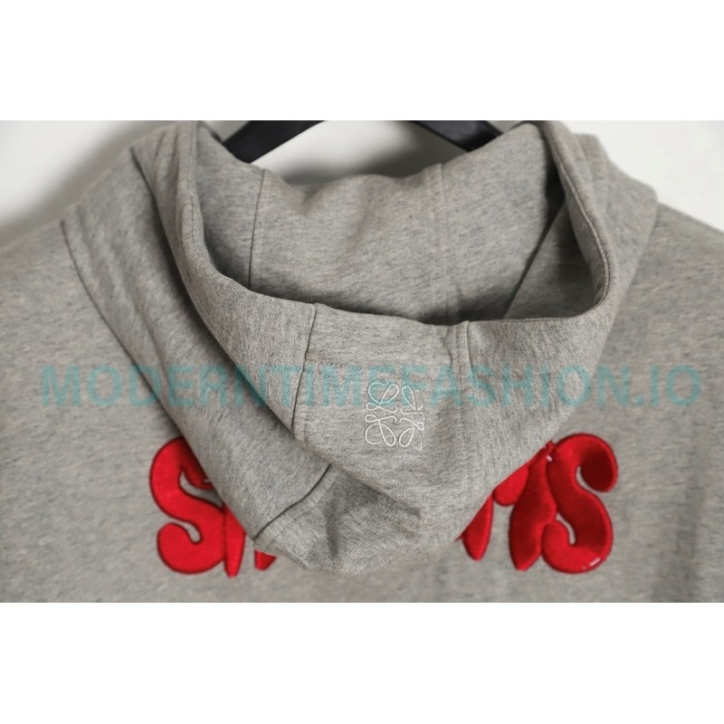 Loewe - 23FW Mushroom Alphabet Embroidered Hoodie