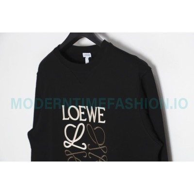 Loewe - Classic Embroidered Big Logo Crew Neck Hoodie