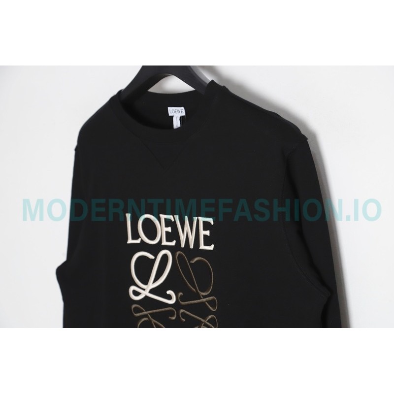 Loewe - Classic Embroidered Big Logo Crew Neck Hoodie