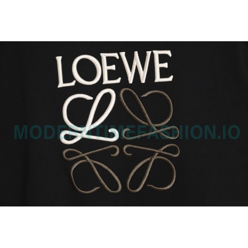 Loewe - Classic Embroidered Big Logo Crew Neck Hoodie