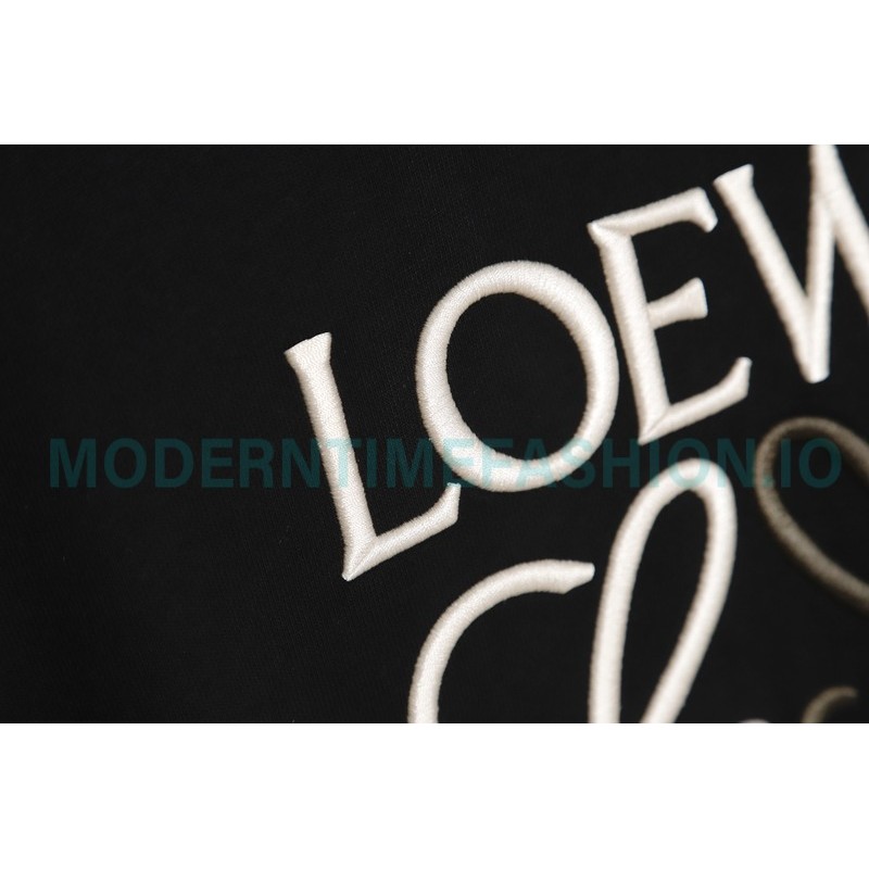 Loewe - Classic Embroidered Big Logo Crew Neck Hoodie