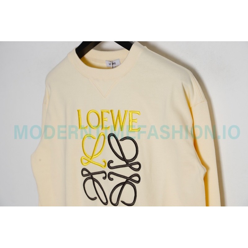 Loewe - Classic Embroidered Big Logo Crew Neck Hoodie
