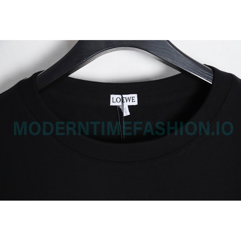 Loewe - Pocket Logo Three-dimensional Color Contrast Embroidered Crewneck Hoodie