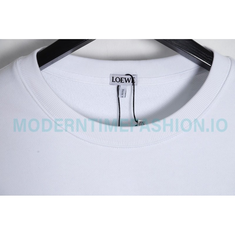 Loewe - Pocket Logo Three-dimensional Color Contrast Embroidered Crewneck Hoodie
