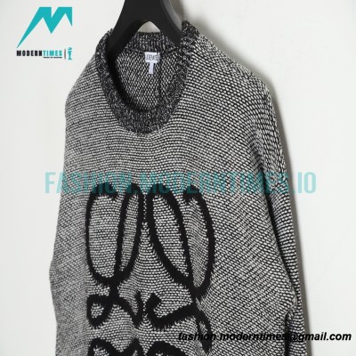 Loewe - 22FW Color Contrast Dotted Jacquard Crew-neck Sweater