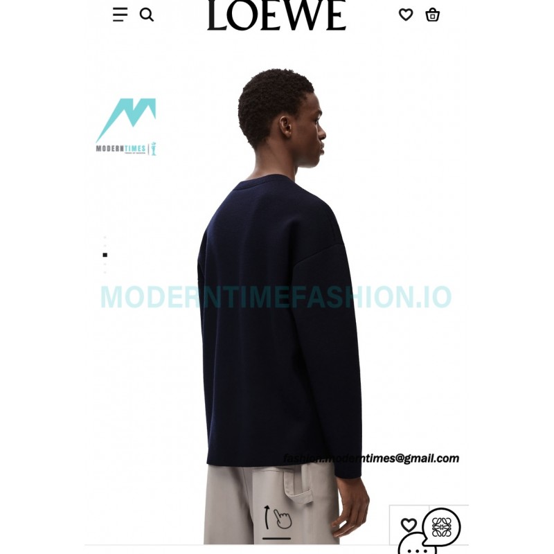 Loewe - 23ss New Front Anagram Crewneck Sweater