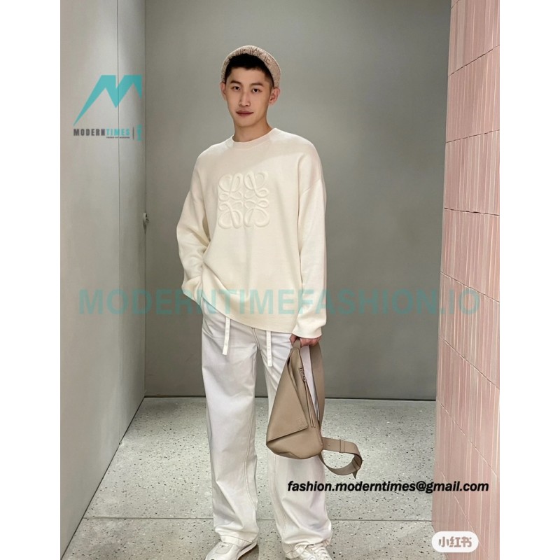 Loewe - 23ss New Front Anagram Crewneck Sweater