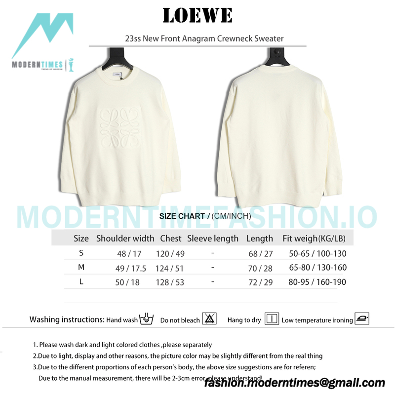 Loewe - 23ss New Front Anagram Crewneck Sweater