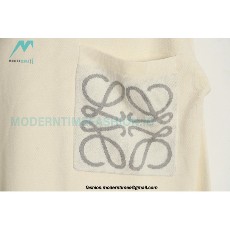 Loewe - 23FW Knitted Sweater With Jacquard Pocket