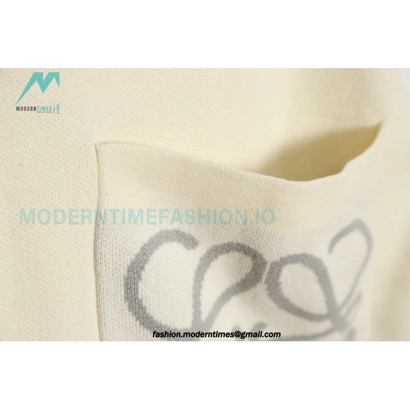 Loewe - 23FW Knitted Sweater With Jacquard Pocket