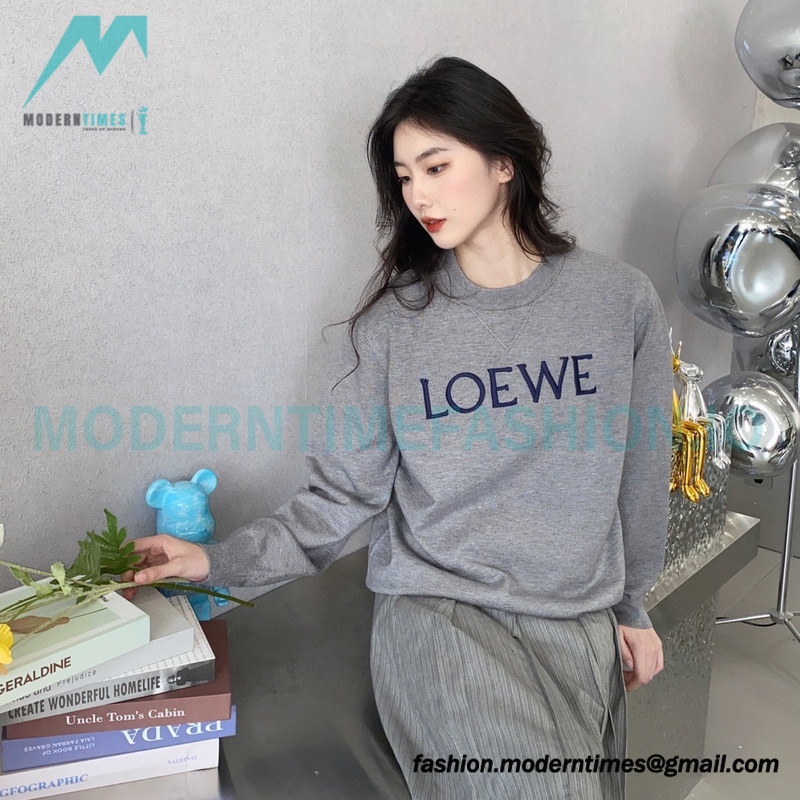 Loewe - 23FW Embroidered Logo Crewneck Sweater