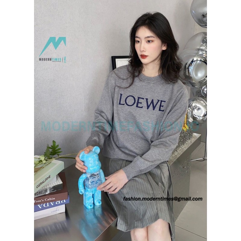 Loewe - 23FW Embroidered Logo Crewneck Sweater