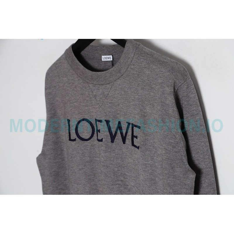 Loewe - 23FW Embroidered Logo Crewneck Sweater