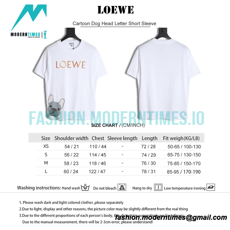 Loewe - Cartoon Dog Head Letter Short Sleeve
