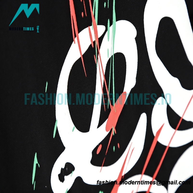 Loewe - 23ss Sketch Logo Splash-ink Printed Short-sleeved T-shirt