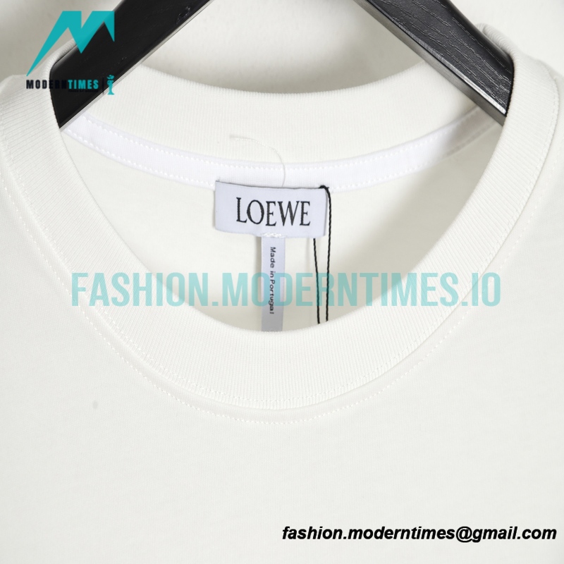 Loewe - 23ss Simple Color Contrast Logo Embroidery Short-sleeved T-shirt