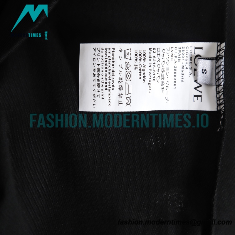  Loewe - Moving Castle 23ss Animal Cartoon Logo Embroidered Short Sleeve