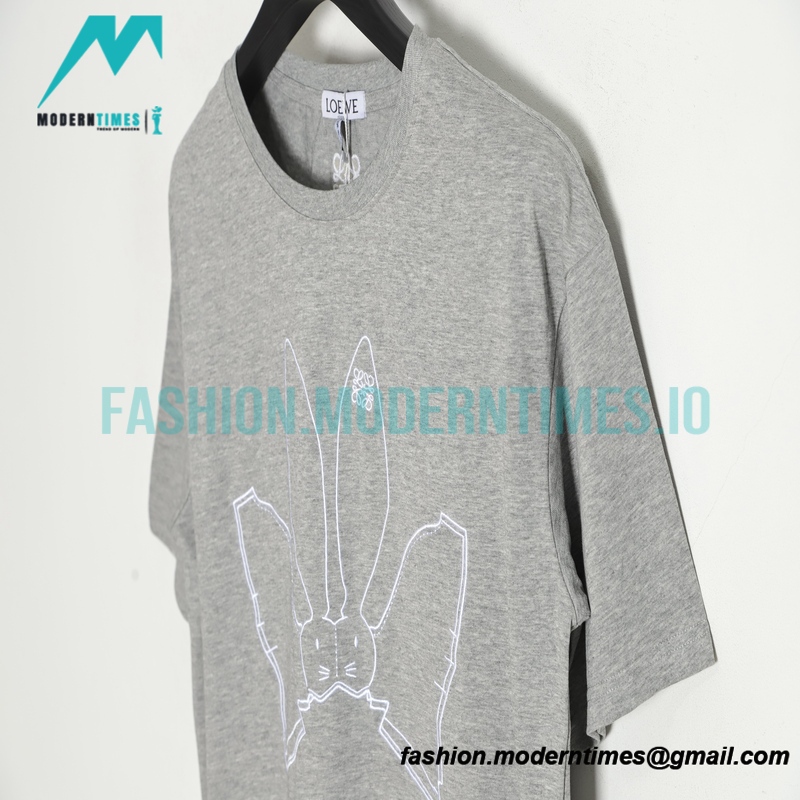 Loewe - Line Rabbit Embroidery Short Sleeve