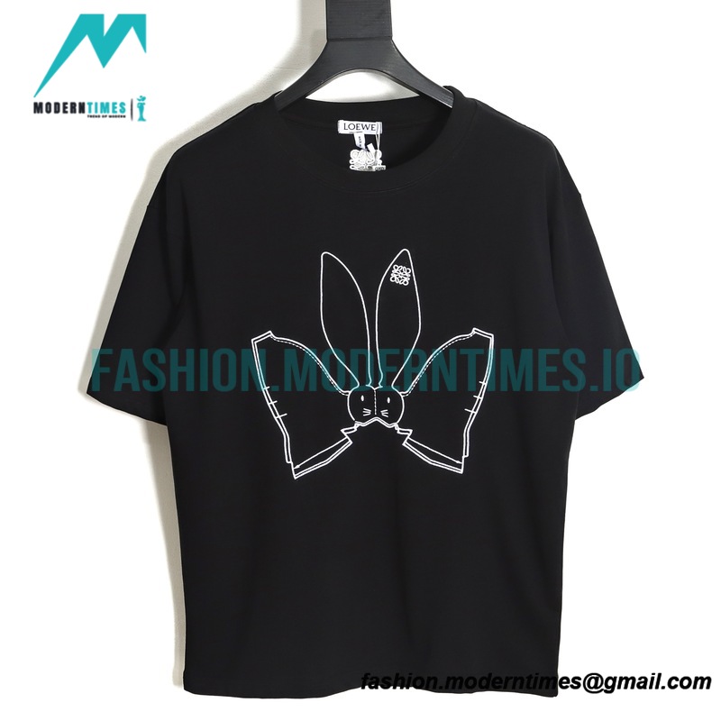 Loewe - Line Rabbit Embroidery Short Sleeve